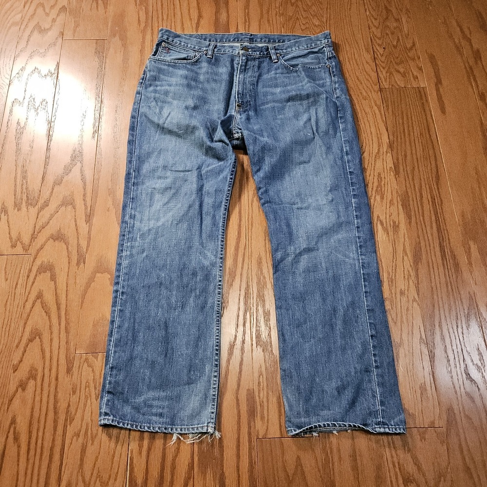 Polo Ralph Lauren Mens Straight Leg Distressed Medium Wash Denim Jeans 36x30 - Picture 7 of 11
